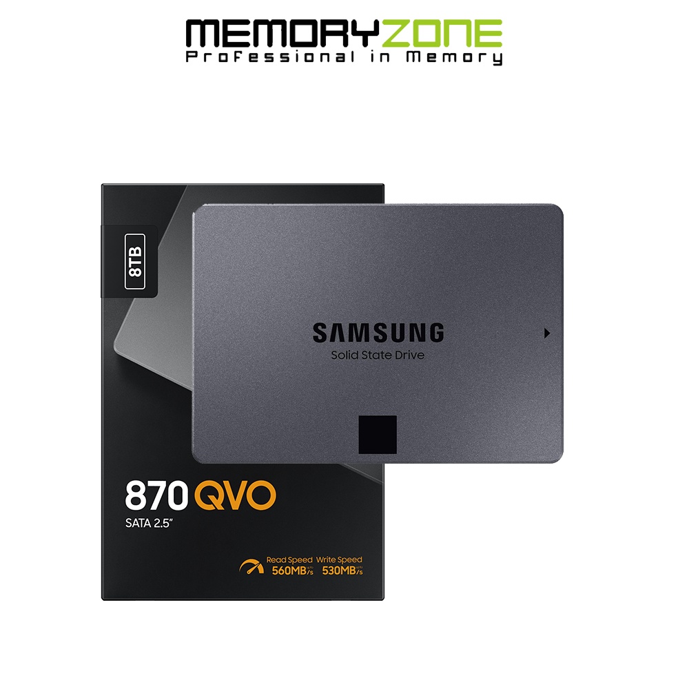 [Mã 254ELSALE giảm 7% đơn 300K] Ổ cứng SSD Samsung 870 Qvo 8TB 2.5-Inch SATA III MZ-77Q8T0