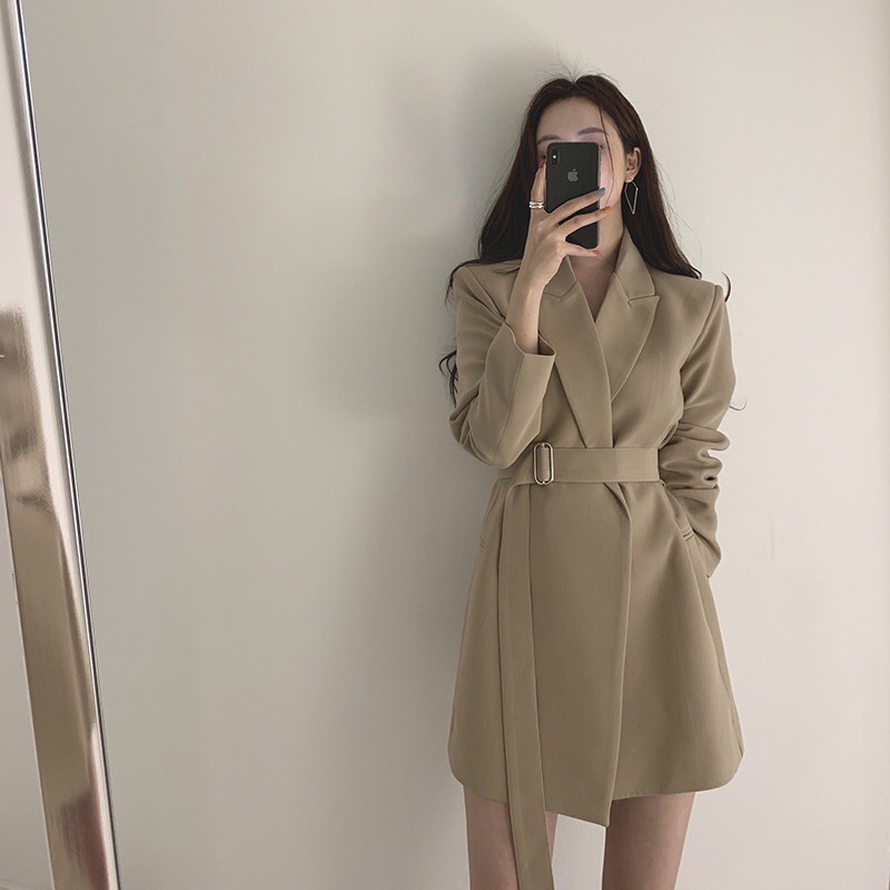 ÁO KHOÁC NỮ BLAZER HAI LỚP TRƠN PHONG CÁCH HÀN QUỐC MẪU MỚI MÃ QC001 | BigBuy360 - bigbuy360.vn