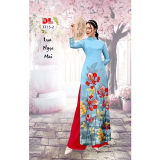 Vải áo dài hoa phượng