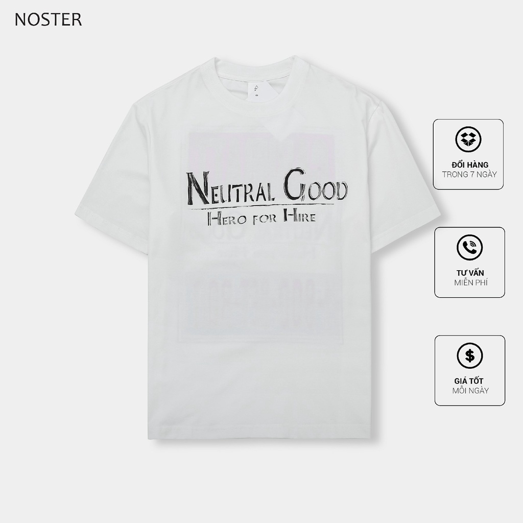 Áo phông họa tiết chữ Neutral Good, chất vải cotton, phom dáng hàn trẻ trung, năng động mã AP22091