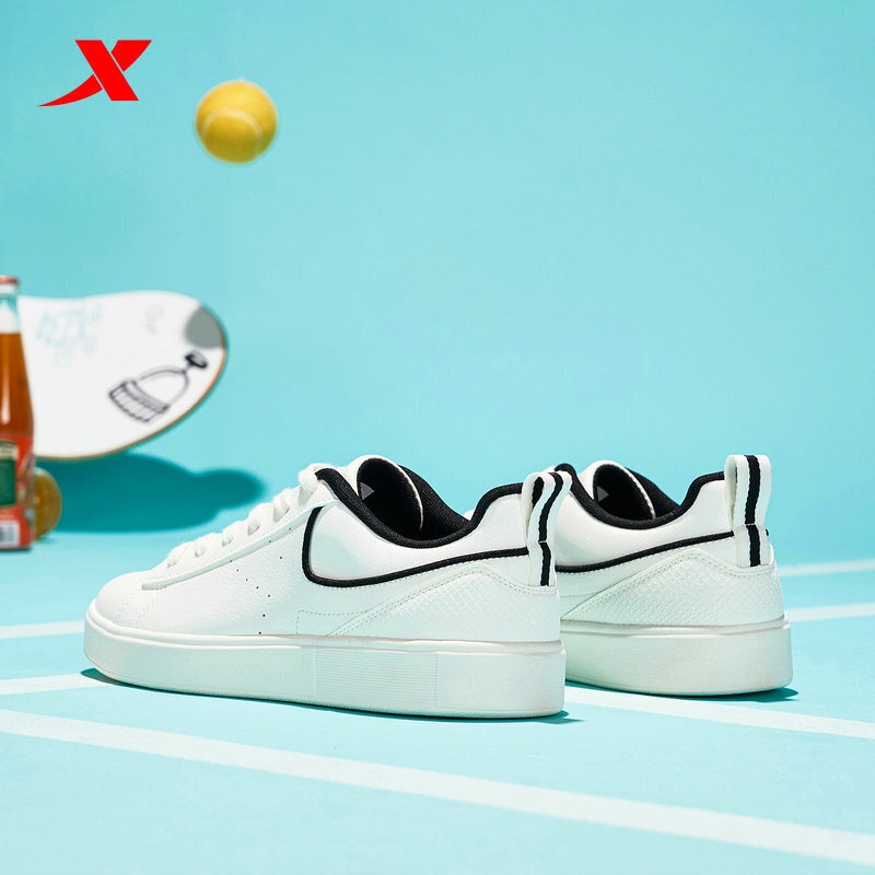 Xtep Giày Thể Thao Trắng Nhỏ Thoáng Khí Phong Cách Đường Phố Cho Nữ