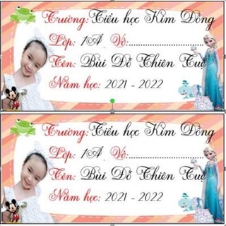Nhãn vở in tên lấy ngay