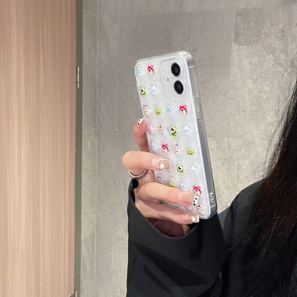 Ốp Điện Thoại TPU Mềm Trong Suốt Họa Tiết Hoạt Hình 3D Cho IPhone 14 13 12 11 Pro Max XS XR 8 7 Plus