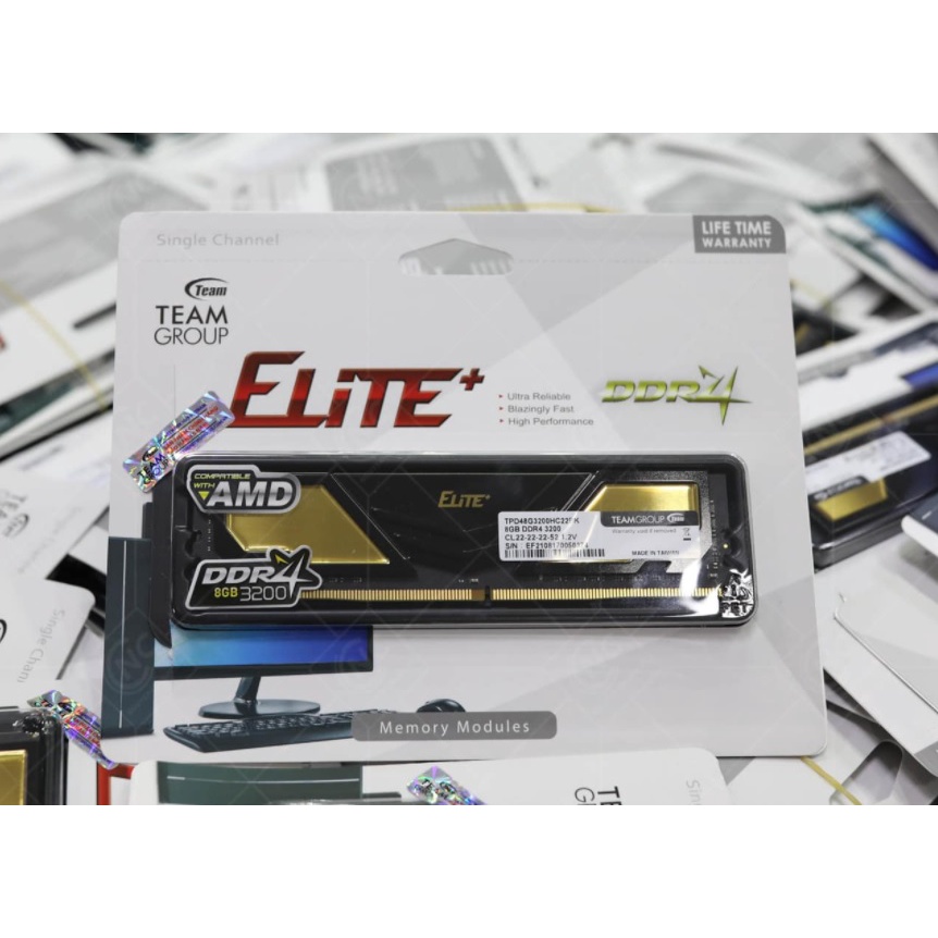 (Bảo hành 5 năm) Ram 8GB Teamgroup Elite DDR4 Bus 3200