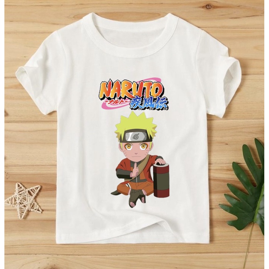 Áo thun bé trai naruto cotton co giản 4 chiều thoải mái N07