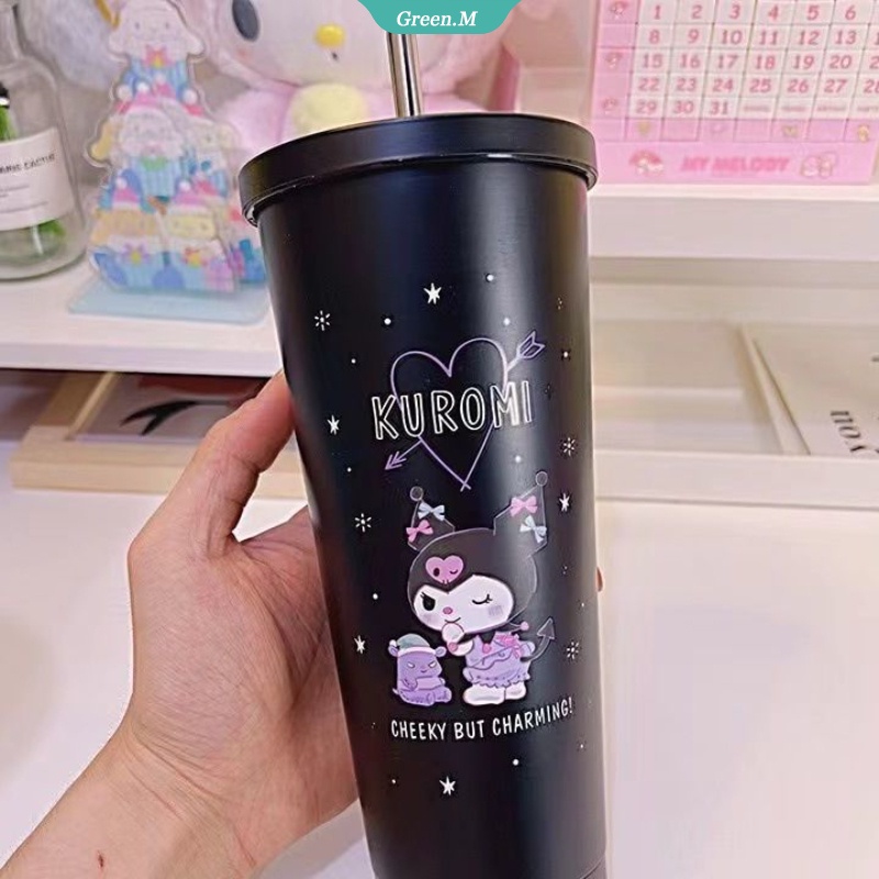 Bình Nước Giữ Nhiệt 750ML Hình Sanrio Hello Kitty Kuromi My Melody Cinnamonroll Dễ Thương