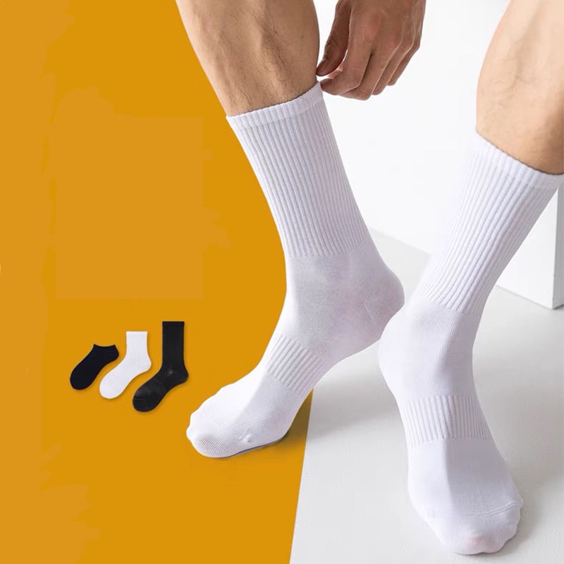 Tất cổ cao nam nữ nhún chất liệu cotton mềm thoáng mát dễ phối đồ EVA BRA GB00023