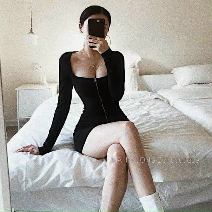 VÁY ĐẦM ÔM BODY TÔN DÁNG KÉO KHÓA CHO NỮ | BigBuy360 - bigbuy360.vn