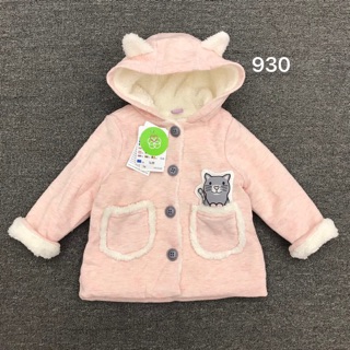 Áo khoác nỉ lông tai mèo sz 6-24m