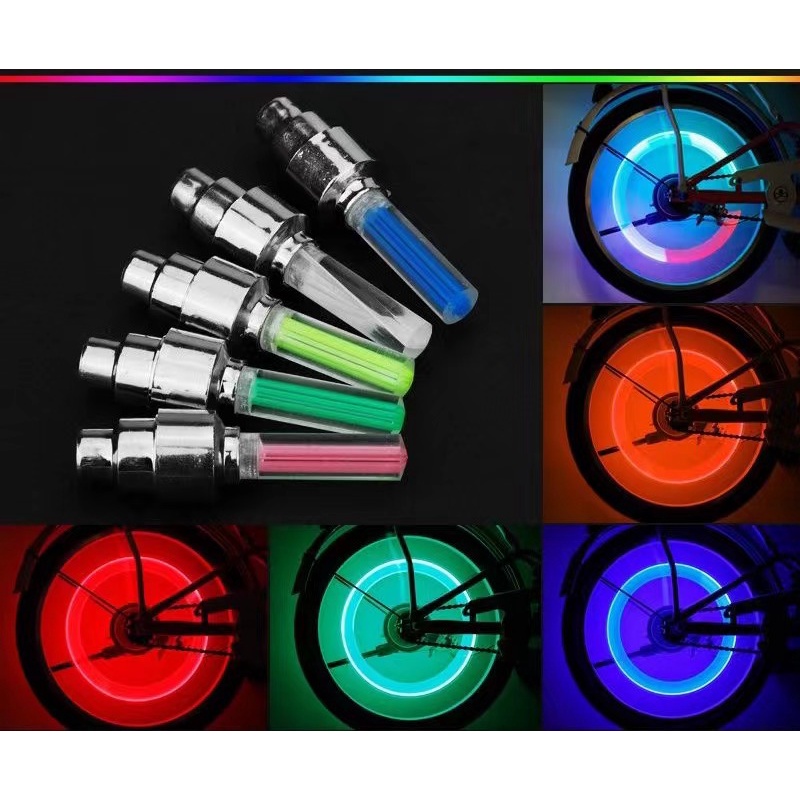 Đèn LED Gắn Van Bơm Hơi Xe Đạp Và Phụ Kiện