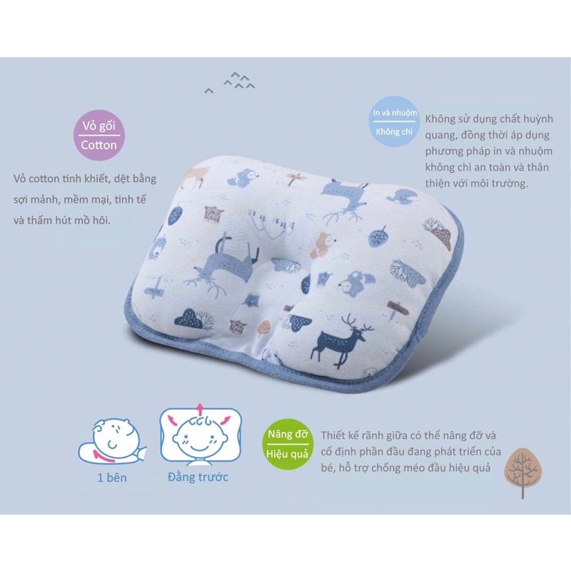 Gối cho bé KUKU KU2091 size 26x19cm