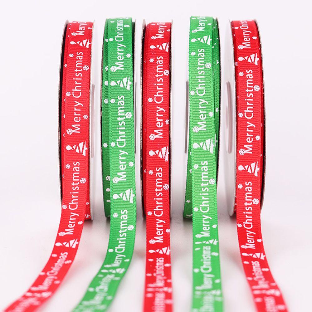 Cuộn Dây Ruy Băng In Chữ Merry Christmas Dài 25 Yards Dùng Trang Trí Giáng Sinh