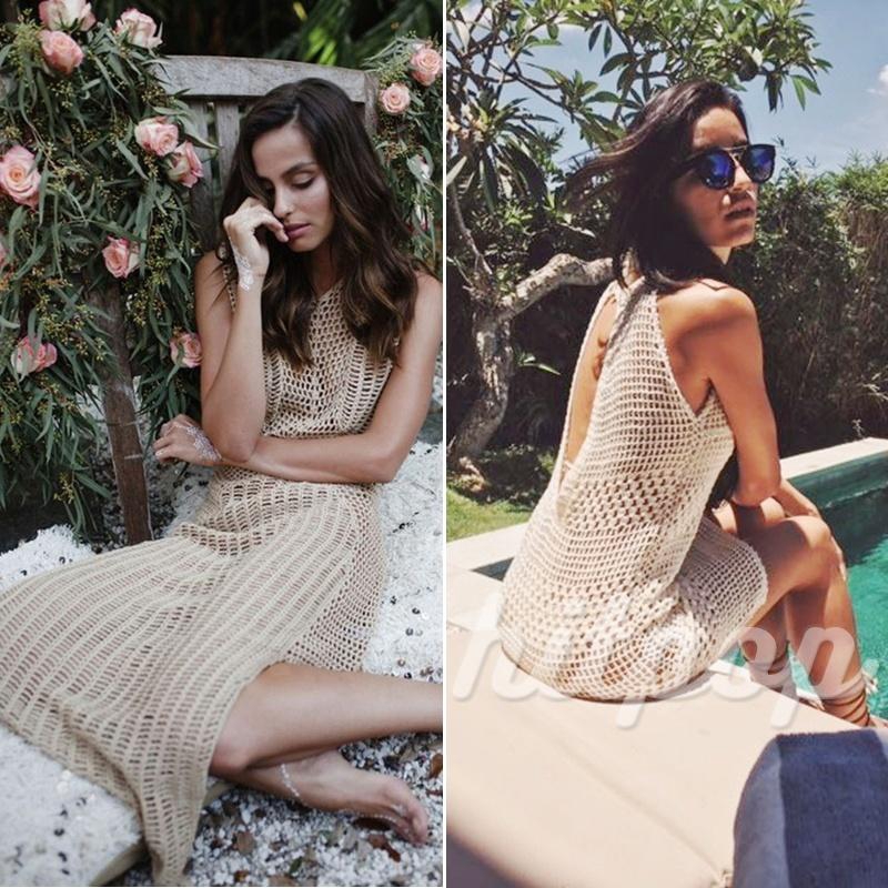 Đầm len mặc ngoài bikini đi biển quyến rũ dành cho nữ