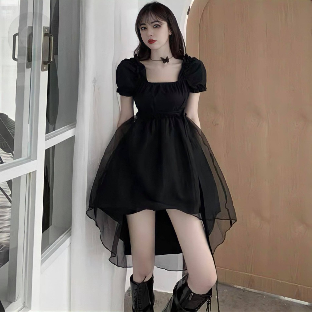 Đầm Ulzzang,Váy Ulzzang D&B Tay Bồng Phong Cách Anime Cá Tính Cho Nữ