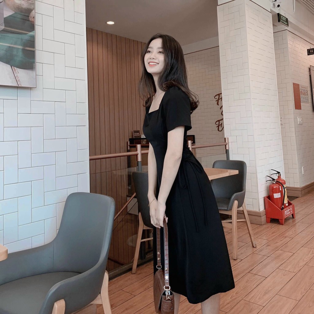 Váy Nữ Đầm Chữ A (BÁN LỖ XẢ MẪU) <60kg Đen Trắng Chiết Eo Theo Số Đo | BigBuy360 - bigbuy360.vn
