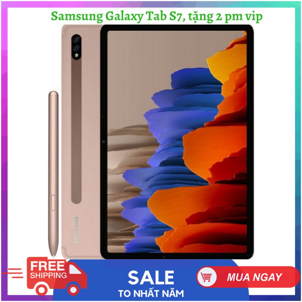 Máy tính bảng Samsung Galaxy Tab S7 6GB/128GB- Hàng chính hãng tặng 2 phần mềm vip tienganh123 và luyenthi123 trọn đời | WebRaoVat - webraovat.net.vn