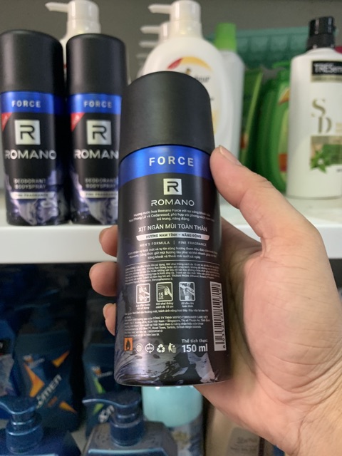 Xịt Khử Mùi Toàn Thân Cho Nam Romano Force 150ml (mầu xanh) | BigBuy360 - bigbuy360.vn