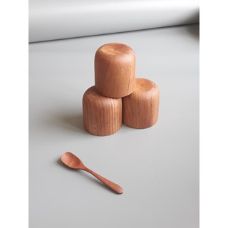 Cốc gỗ gõ dày dặn đẹp mắt 8 x 8 cm