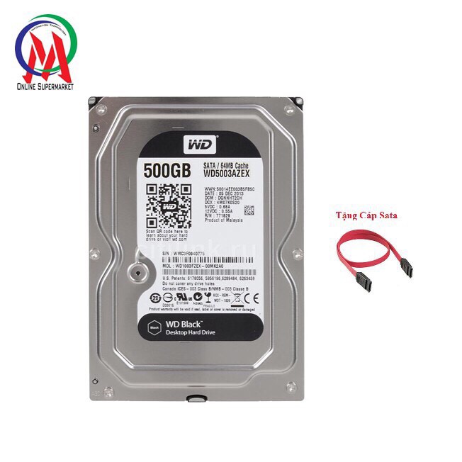 Ổ cứng máy PC HDD 500GB Black/blue/purple Sata 3 Tặng Cáp SATA bh 24 tháng