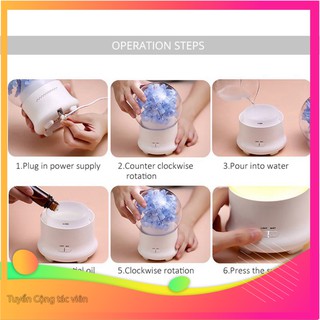 {TẶNG TINH DẦU} Máy xông tinh dầu, máy khuếch tán tinh dầu Cẩm Tú Cầu + Tặng tinh dầu trị giá 30k 8