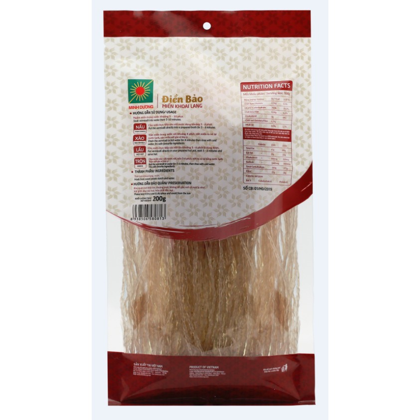 Combo 2 gói Điền Bảo Miến Khoai Lang 200g - Miến Minh Dương Chính Hãng | BigBuy360 - bigbuy360.vn