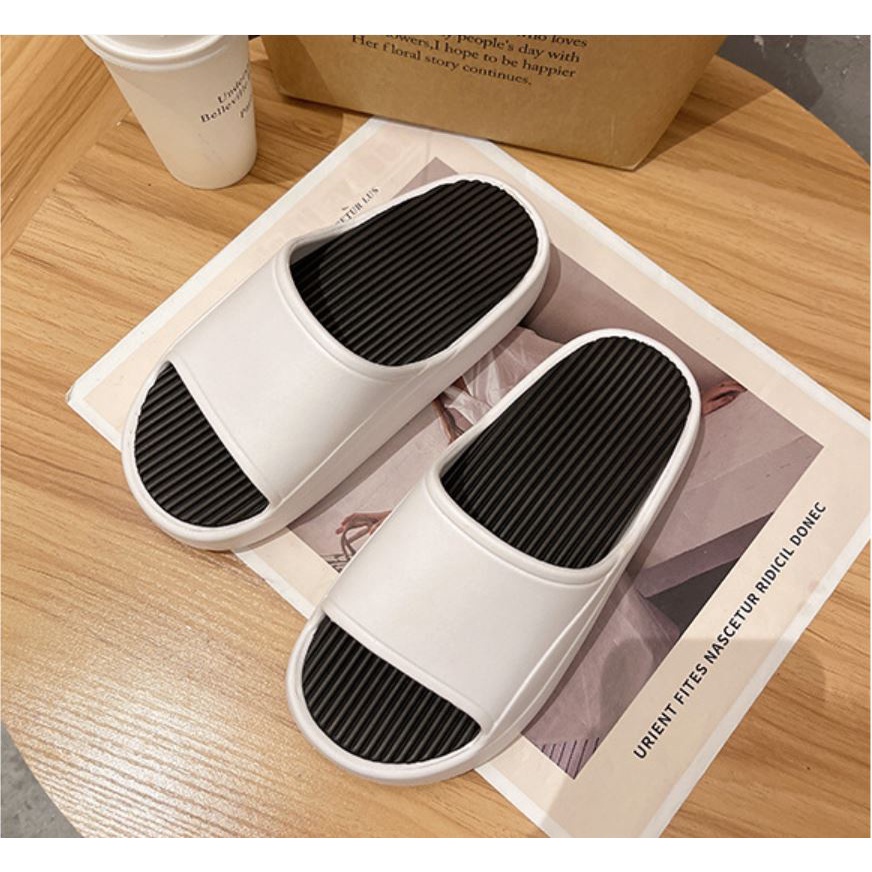 Dép quai ngang nam nữ đúc nguyên khối cao, chất eva siêu bền êm chân không ngấm nước