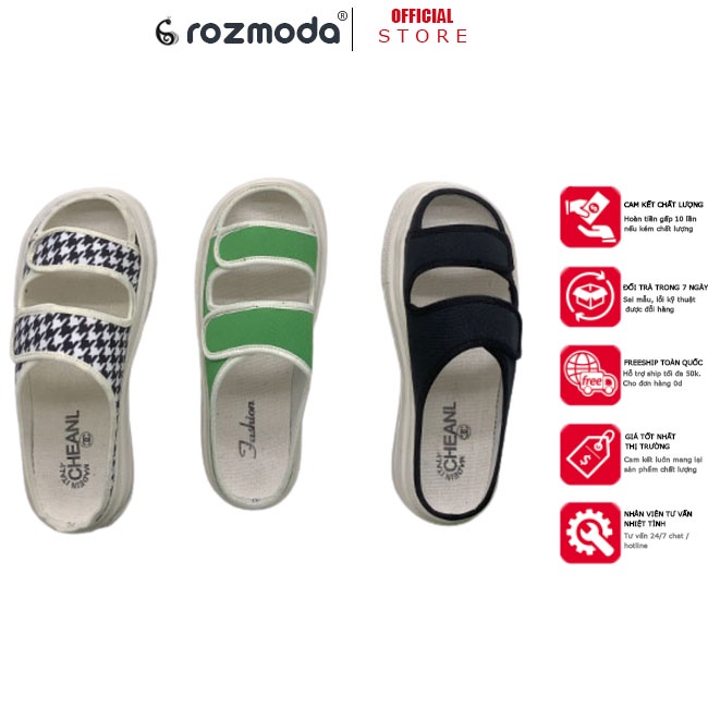 Dép sục nữ hở mũi dán ROZMODA DS02 - giày thể thao đạp gót mũi thủng kiểu dán cao cấp, đế siêu êm