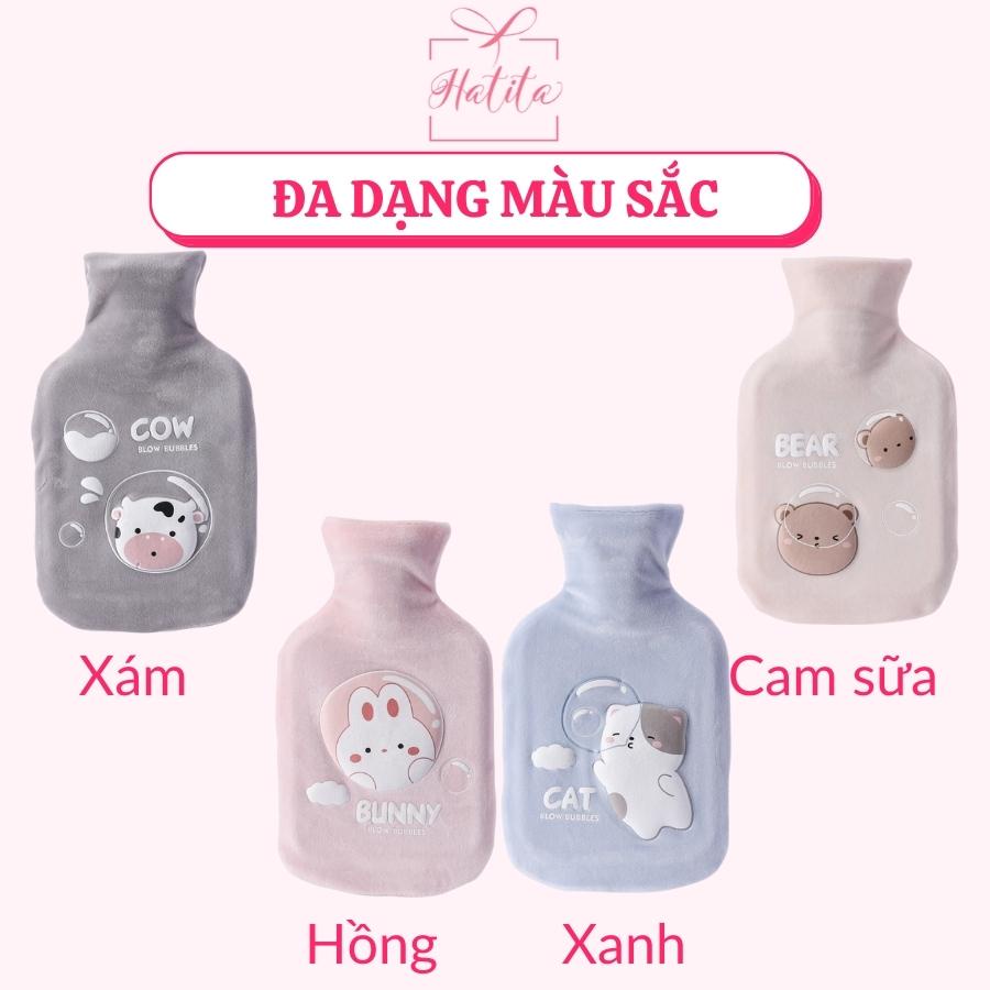 Túi chườm bụng kinh HATITA 1000ml, sưởi ấm hỗ trợ giảm đau hiệu quả cho bạn nữ ngày dâu, Bunny Pin 2