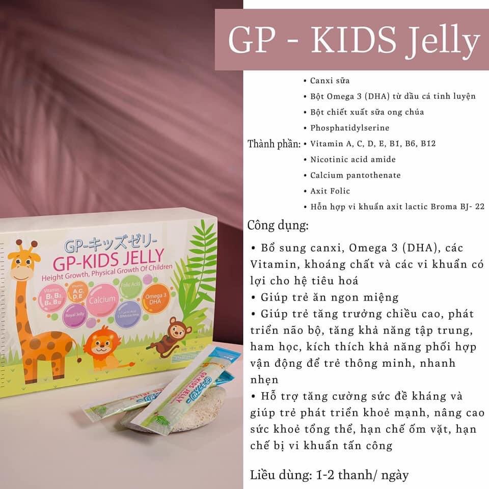 Thạch Gp - Kids Jelly Nhật Bổ Sung Vitamin Hỗ Trợ Phát Triển Chiều Cao, Tăng Cường Hệ Miễn Dịch, Não Bộ Cho Bé