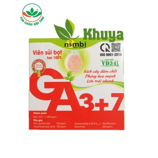 Viên sủi Ga3+7 hoăc Ga4+7 viên 4,5gr Lớn trái Kích chồi Vọt hoa