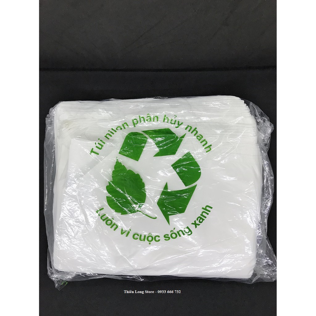 Túi nilon Siêu Thị  Tự Hủy Túi Tự Hủy Sinh Học - Mỏng, Dai, Chịu lực tốt, Bảo vệ môi trường (01kg)