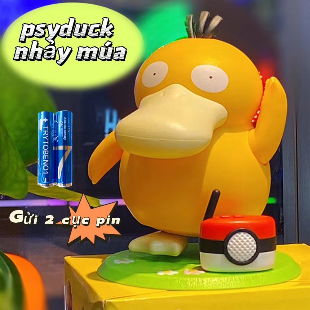 Pokemon TK đồ chơi điện tử con vịt nhảy múa Psyduck KFC Duck Music Box
