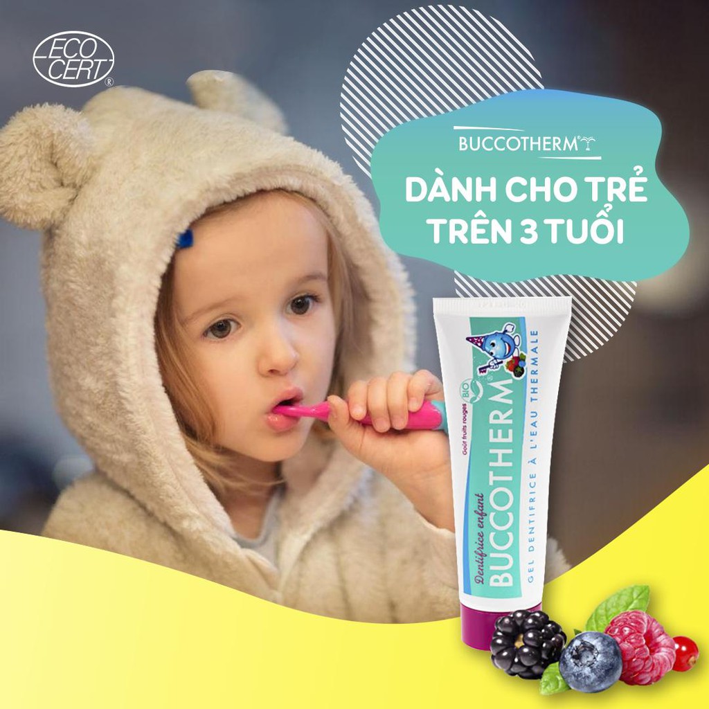 Gel vệ sinh chăm sóc răng miệng hữu cơ cho bé Buccotherm 50ml