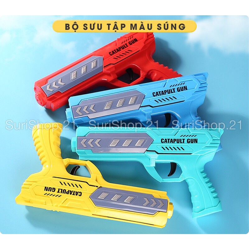 Súng Bắn Máy Bay có đèn LED trang trí đẹp mắt Đồ chơi trẻ em ngoài trời - Xốp cứng chắc chắn tầm bắn lượn xa