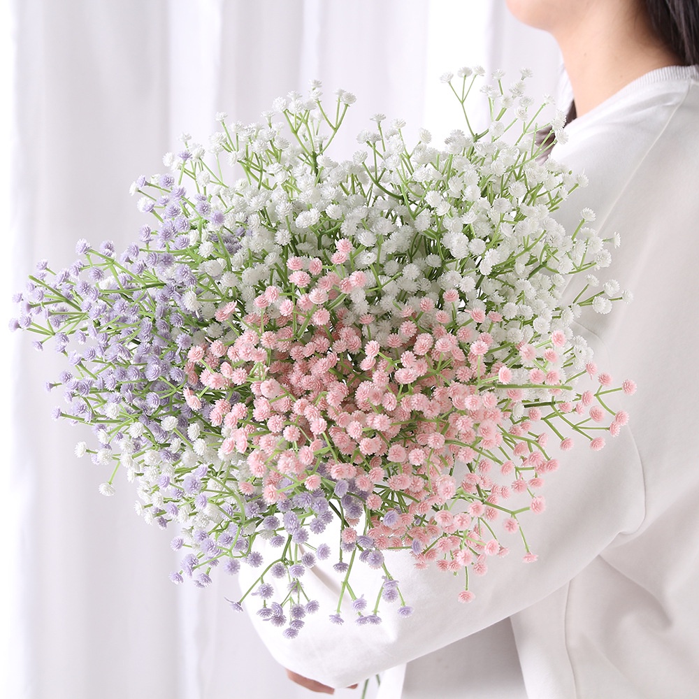 1 Bó 108 Bông Hoa Gypsophila Nhân Tạo Bằng Lụa Dùng Cho Trang Trí Tiệc Cưới