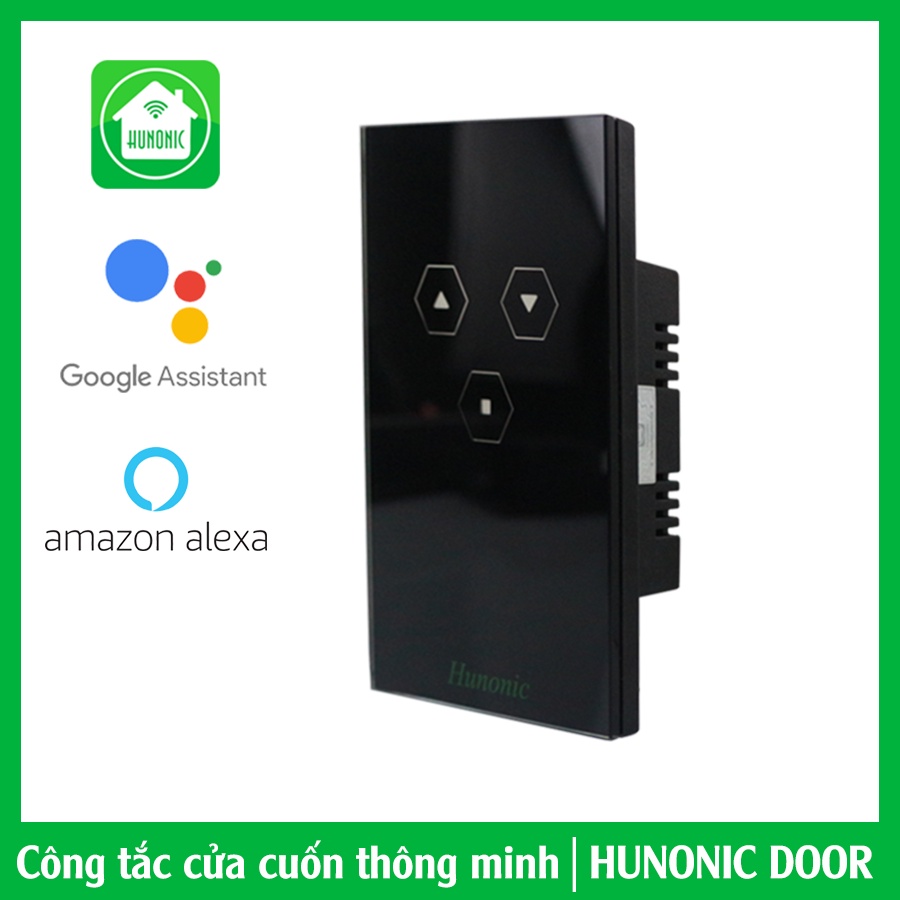 Công tắc cửa cuốn thông minh Hunonic màu đen