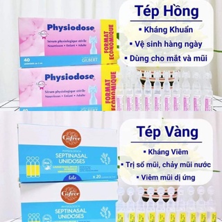 Nước Muối Sinh Lí Kv Gifrer Tép Hồng (40 Tép) và Tép Vàng ( 20 Tép )