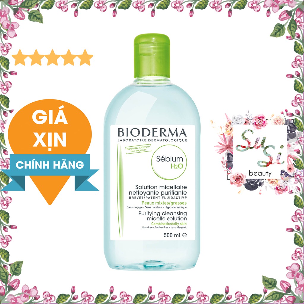 Nước Tẩy Trang Bioderma Sébium Dành Cho Da Dầu, Da Hỗn Hợp và Mụn 500ml