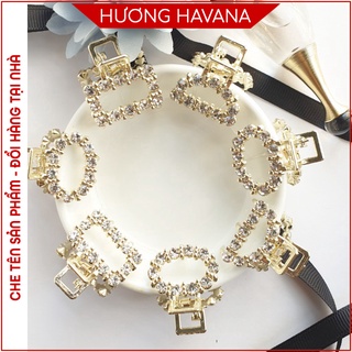 Kẹp tóc 5 răng đính đá chất liệu Hợp kim mạ vàng Havana BT07