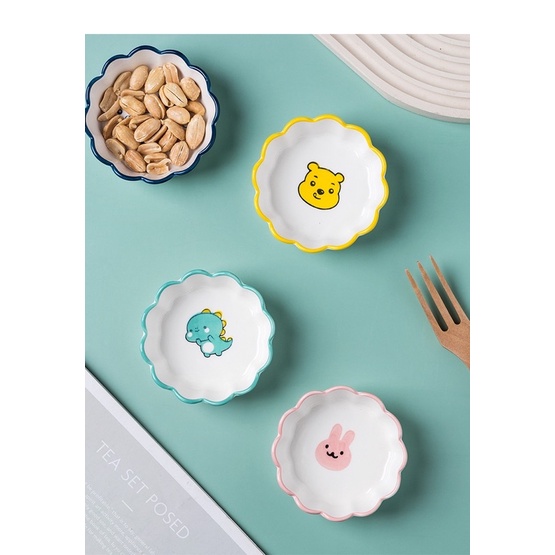 Chén tròn hình thú ngộ nghĩnh, chén chấm, chén gia vị, chén ăn dặm cho bé