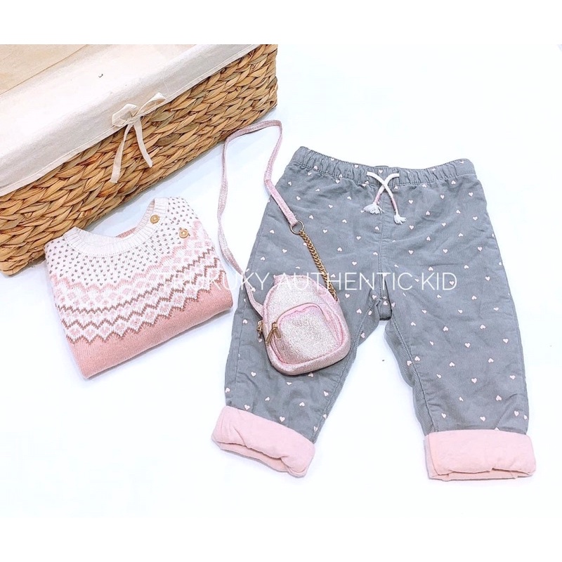 Quần nhung lót nỉ HM cho bé