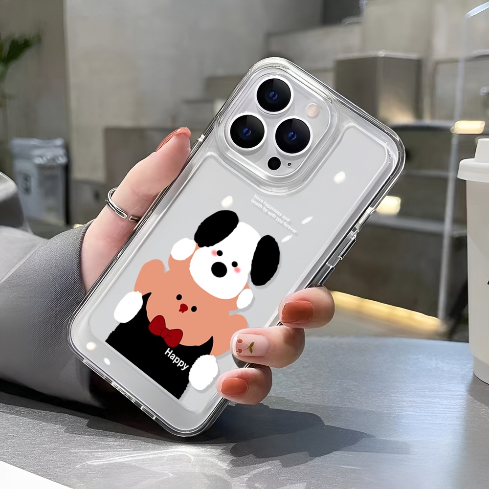 Ốp Điện Thoại Trong Suốt Hình Gấu / Cún Cho iphone 14 Pro Max Plus 13 11 12 7Plus X XR XS Max 7 8 SE 2020