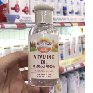 Tinh Dầu Vitamin E Nguyên Chất Sundown 70.000 IU 75ml