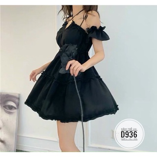 (60-90KG) MINSTORE Bigsize Đầm trễ vai D936