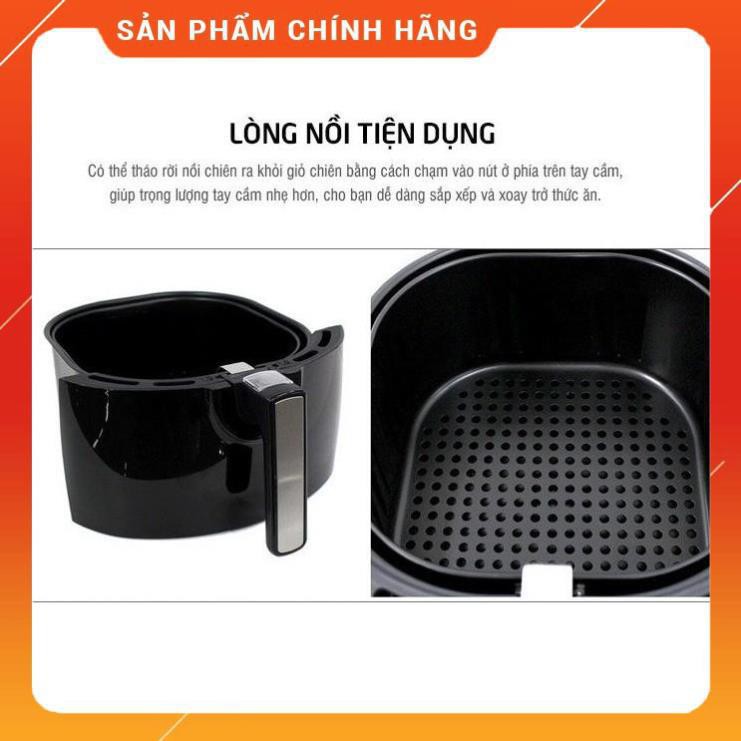 NỒI CHIÊN KHÔNG DẦU ĐIỆN TỬ LOCK&LOCK EJF351BLK (5.2L) (Màu đen)- Hàng chính hãng Huy Anh