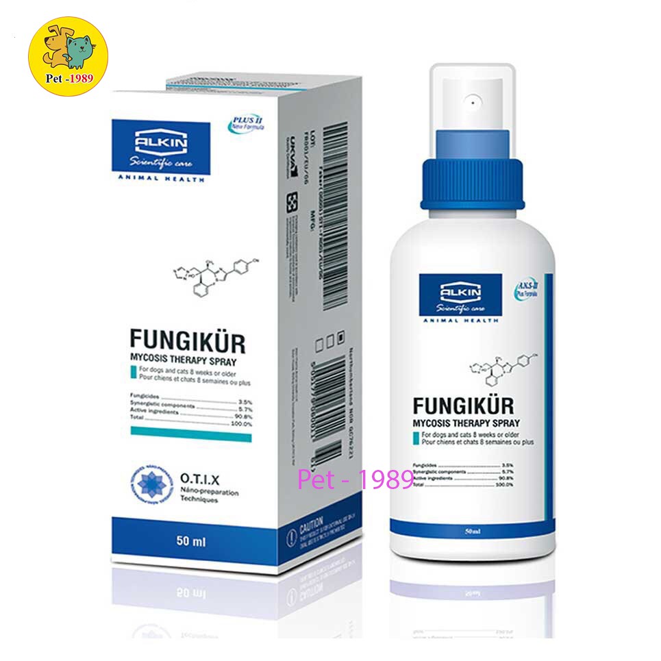 ALKIN FUNGIKUR 50ML Hỗ trợ Nấm cho Chó Mèo Pet-1989