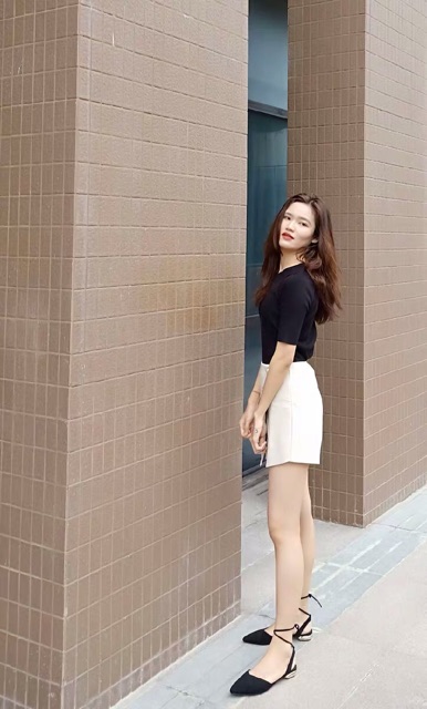 (Sẵn đen 36) Giày búp bê nữ quai cổ | BigBuy360 - bigbuy360.vn