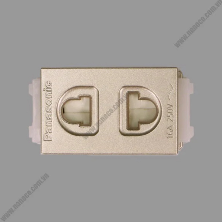 Ổ cắm đơn có màn che Panasonic dòng Wide Series màu trắng - đen xám - vàng ánh kim  - xám ánh kim