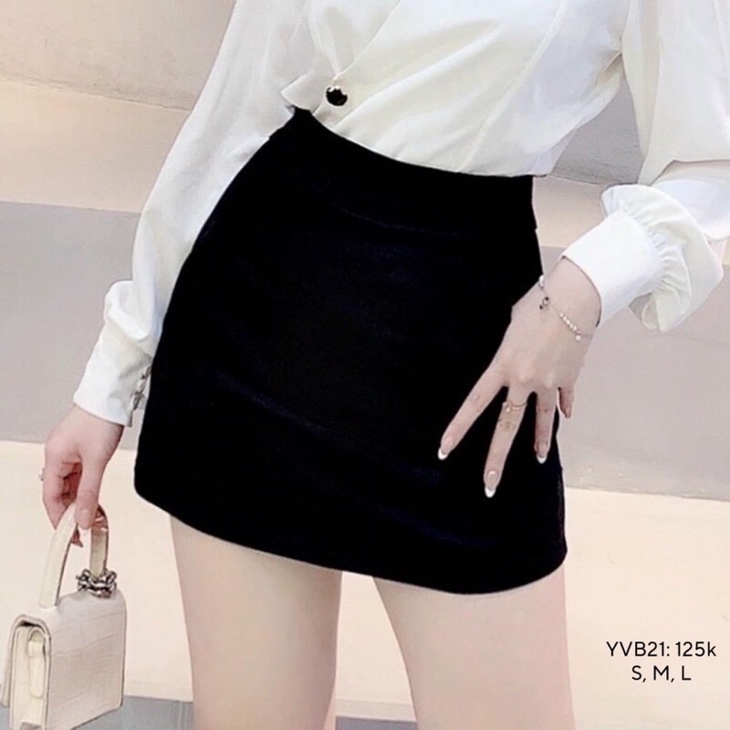 Xả hàng! Chân váy chữ A phối ren trong có quần cho nữ