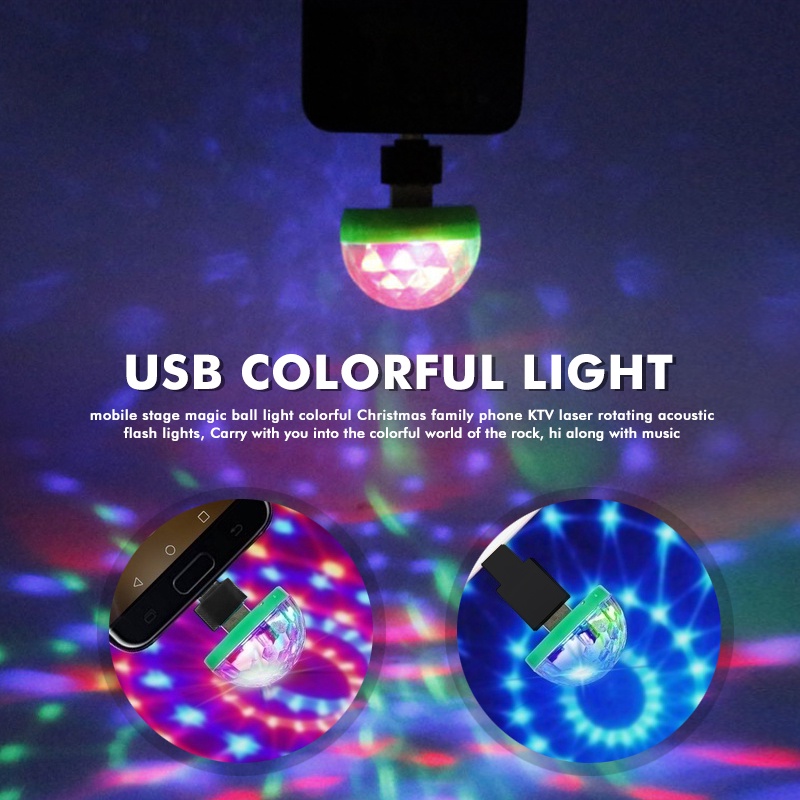 Đèn Disco USB Kết Nối Điện Thoại Di Động Cho Bữa Tiệc Gia Đình / Bữa Tiệc / Sân Khấu Android / Đèn Gia Đình / Đèn Giao Diện